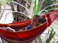 Catherine relaxing in the hammock