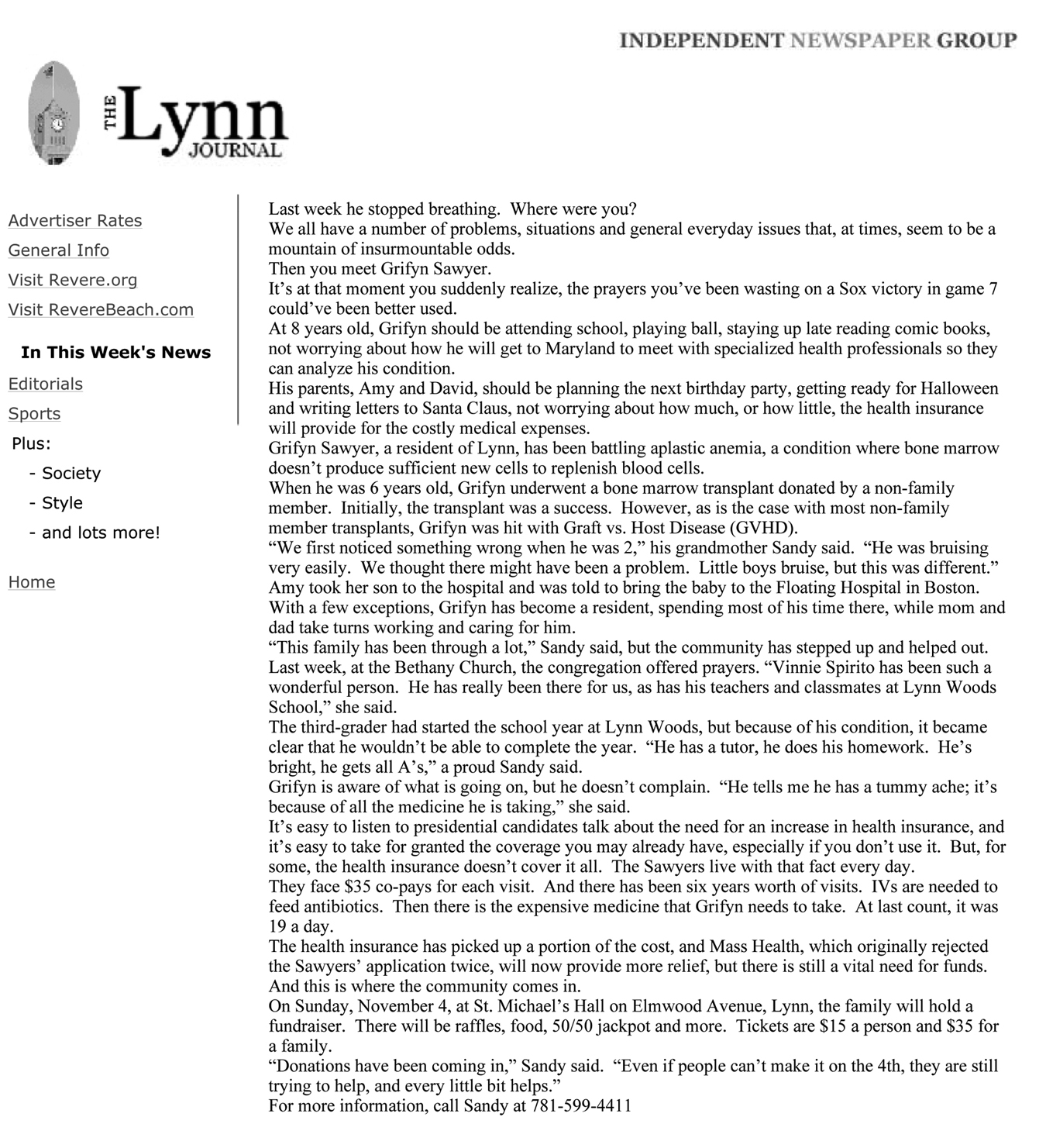 Lynn Journal - October 24, 2007 - By Bill Cooksey