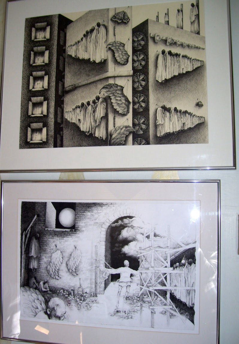2 drawings hanging on my wall
