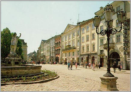 Square in Lvov, Ukraine