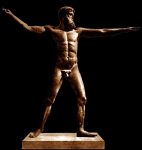 Escultura del dios Zeus. El padre de los dioses