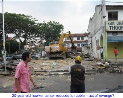 Desa Setapak hawker center reduced to rubble