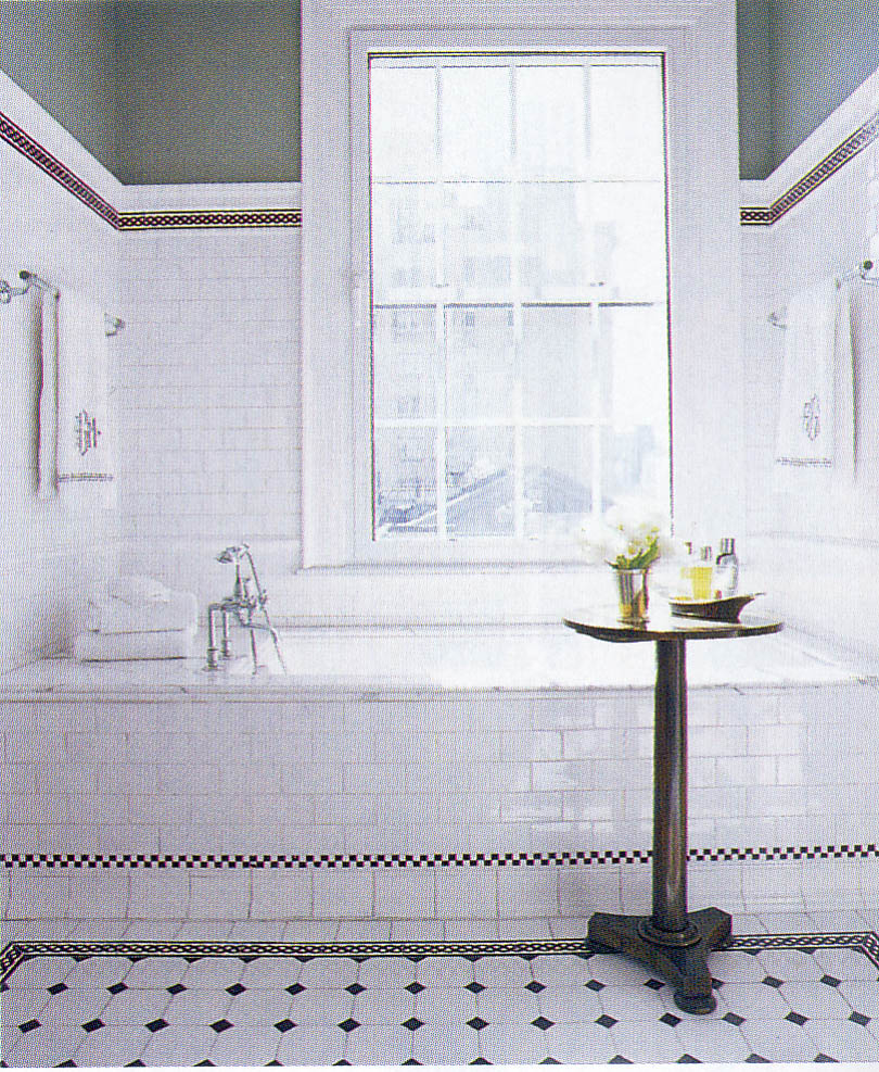 what 'goes with' shiny white subway tiles?