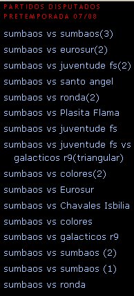 Pretemporada Sumbaos FC