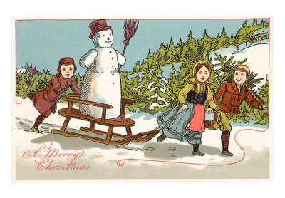 [MC-00085-C~A-Merry-Christmas-Snowman-on-Sled-Posteres.jpg]