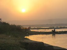 sunset on the niger