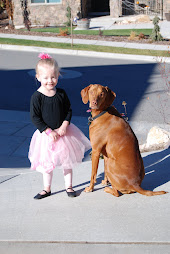 A ballerina and...well...her dog.