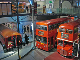 inside the London Transport Museum