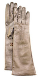 Prada Long Metallic Leather Gloves