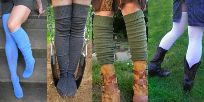 cotton and spandex thigh socks