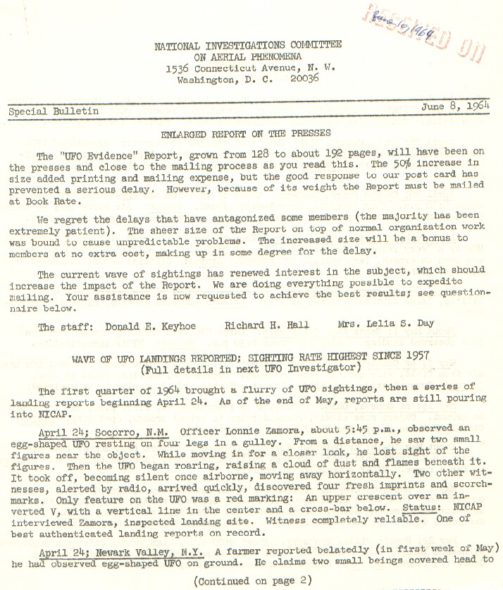 [NICAP+-+Enlarged+Report+-+June+8+1964+-+page+1.jpg]