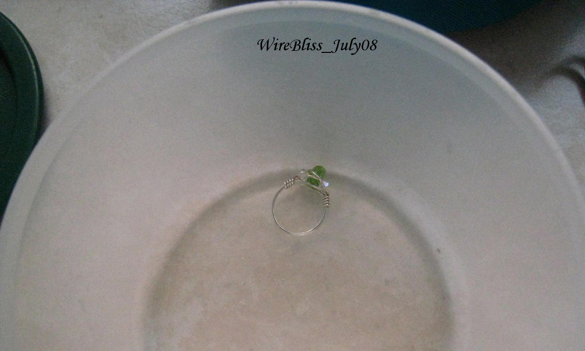 Sterling Silver Ring in the container, waiting for the egg