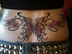 picture of Butterfly flower tattoo