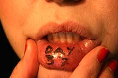 lip tattoo pictures