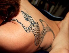 image of polynesian dragon tattoo 
