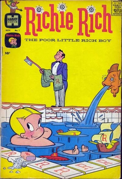 Bathing in style!  Richie Rich #1