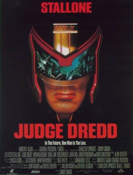 Sadly, Anthrax's 'I Am The Law' is not on the soundtrack.  JUDGE DREDD