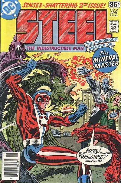 Steel faces the might of the Mineral Master, STEEL, THE INDESTRUCTIBLE MAN #2