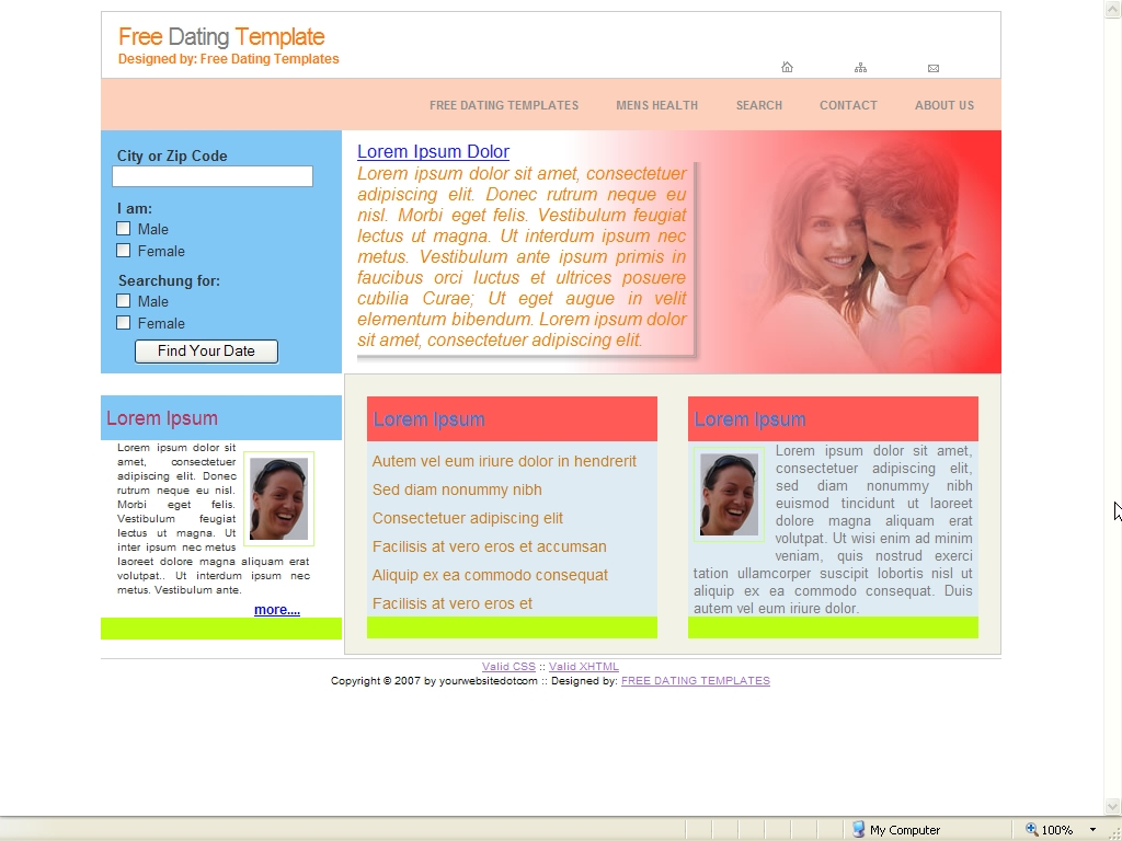 dating website template