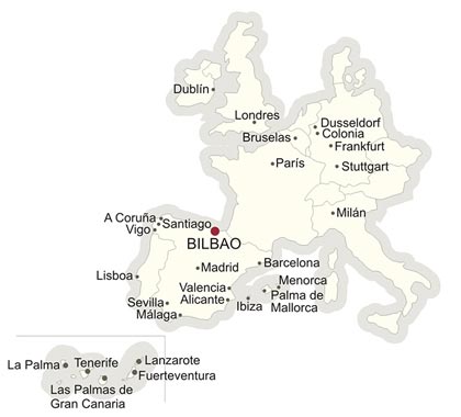 Bilbao en el mapa