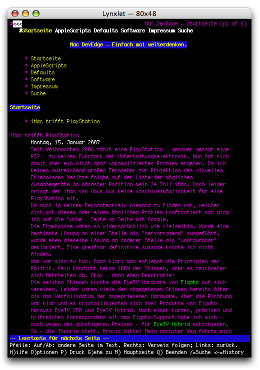 [Lynxlet-Screenshot-Mac-DevEdge-Startseite.jpg]