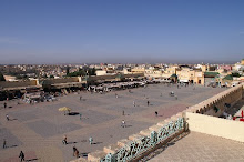 A view from our terrace of the main square in Meknes