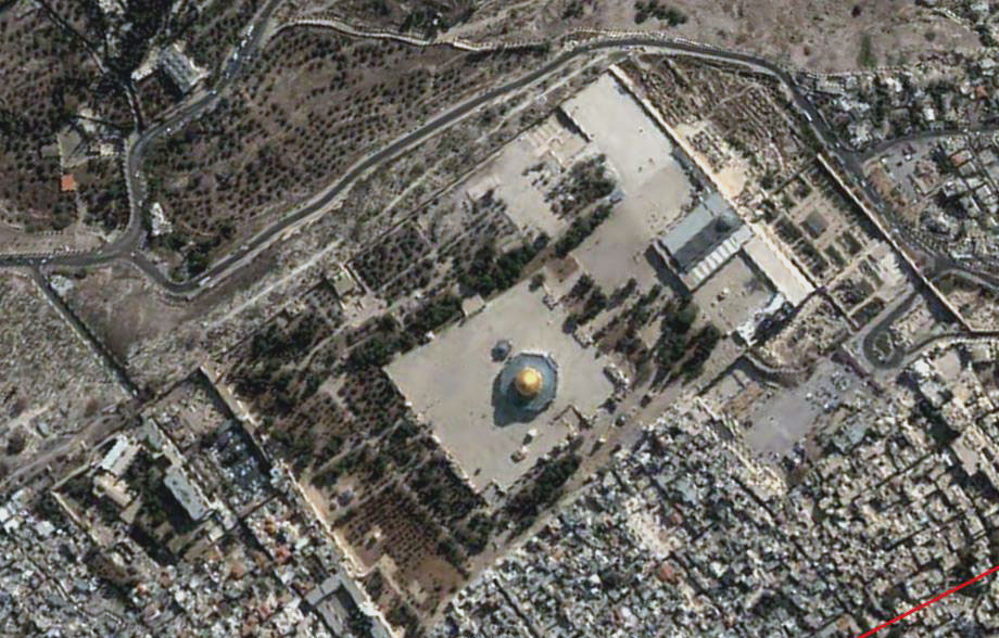image satellite Kouds Palestine