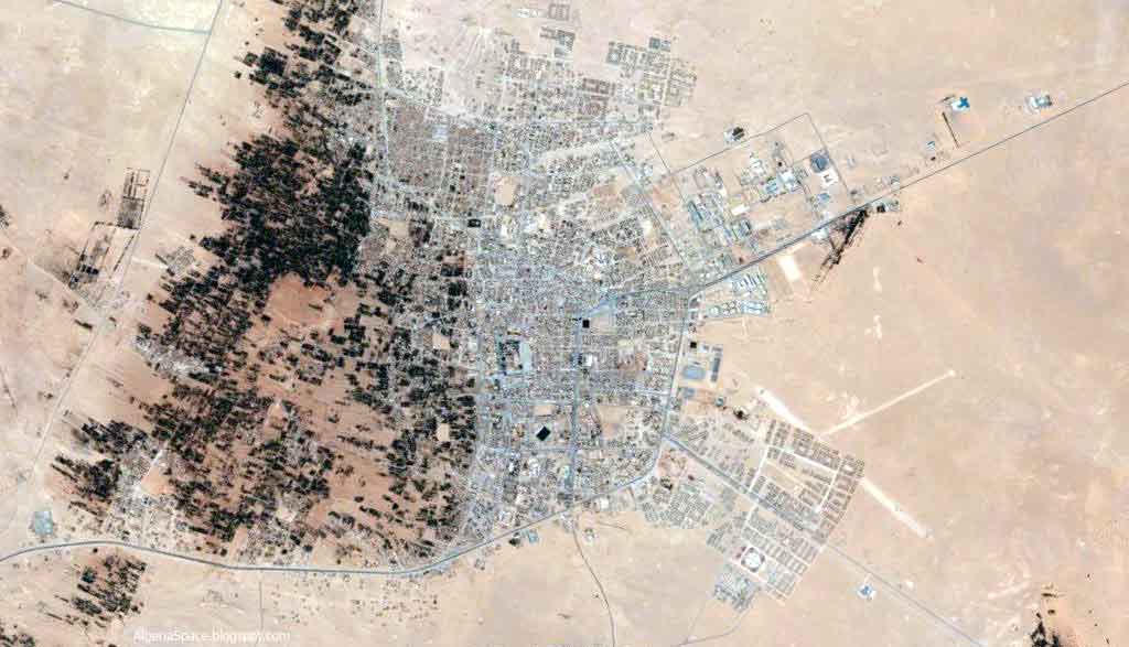 Photo satellite ville Adrar Algerie