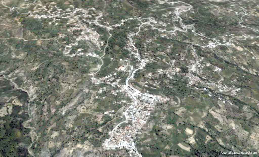 Photo satellite Feraoun Kabylie Algerie