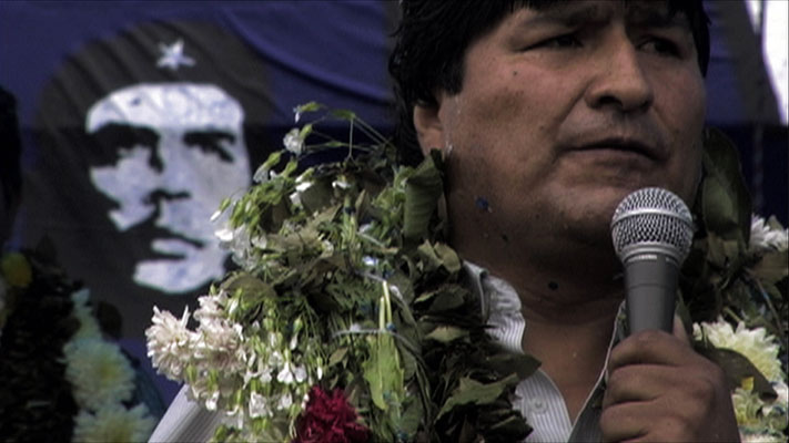 Evo Morales en una escena de Cocalero