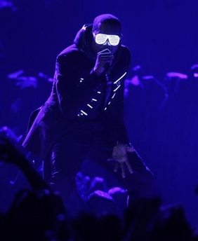 Kanye West goes dark and glowy