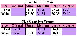 - Size Chart -