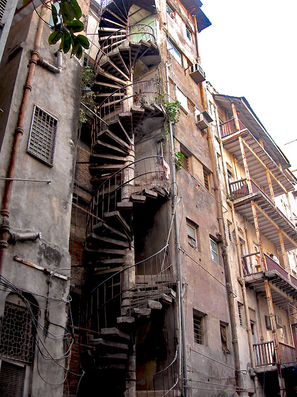 spiral fire staircase for building