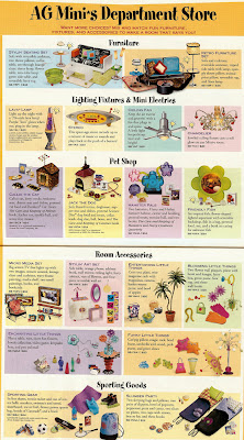 Catalogue pages showing the range of items sold by AG Minis