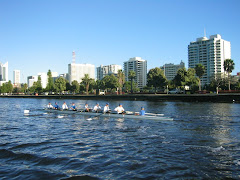 early morning rowers, Swan River, Perth