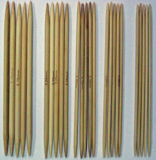 4-inch bamboo double point needles