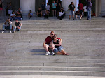 on the steps of jefferson memorial
