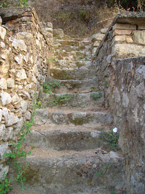 medieval village steps in southern Italy
