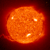 solar image from the NASA SOHO page