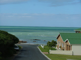 A view of the beach from close to the house