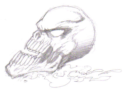 A Screaming Skull Design