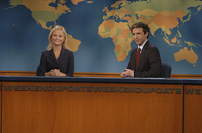 Amy Poehler and Seth Meyers hosting Weekend Update
