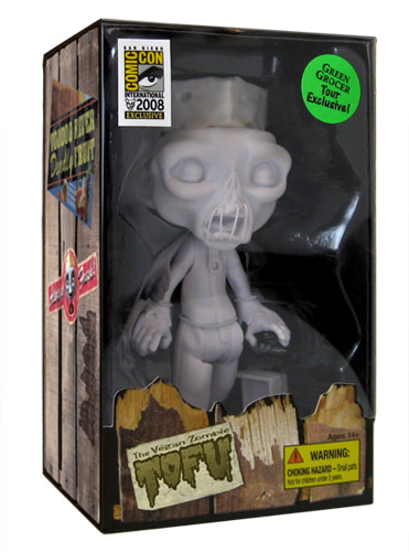 Tofu, the Vegan Zombie - All White San Diego Comic Con 2008 Exclusive In Package