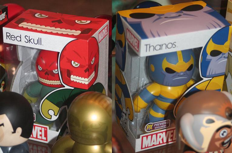 Marvel Legends Previews Exclusive Mighty Muggs - Red Skull Mighty Mugg in Package and Thanos Mighty Mugg in Package