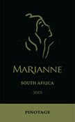 Marianne Estate Pinotage label