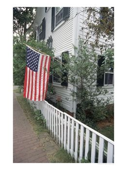 [468732~American-Flag-Hanging-Outside-of-House-MA-Posters.jpg]