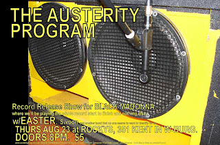 Austerity Program CD Release Party - Aug 23rd @ Rocky's
