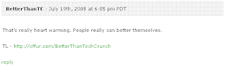 Comment on TechCrunch