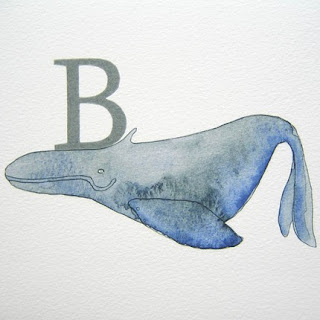 flora douville b is for baleine art | simple pretty
