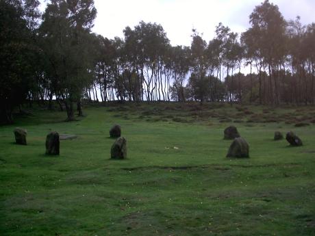 the Nine Ladies stone circle